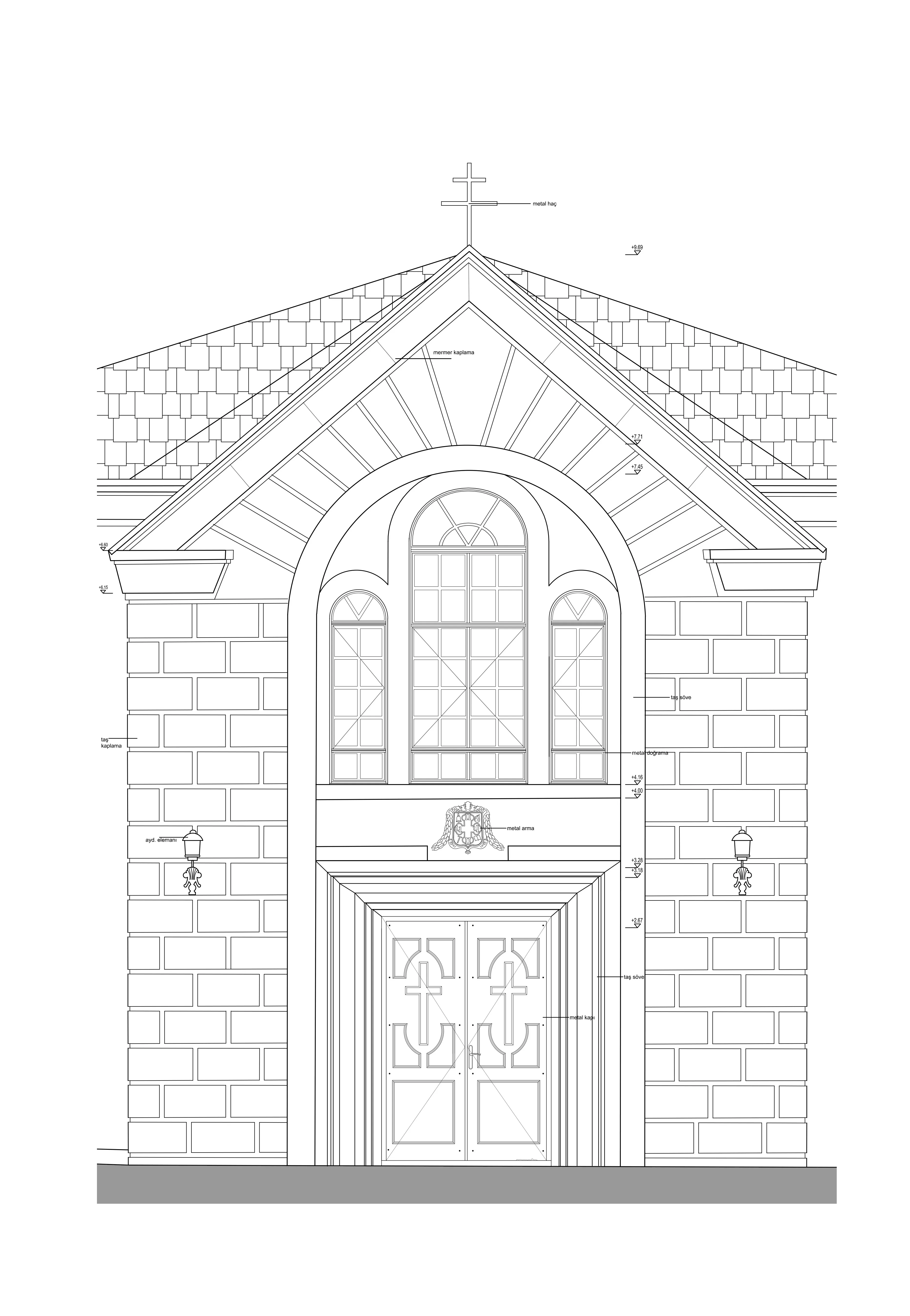 Ermeni Vakfı Bina Rölöveleri : Kilise | Okul | Yönetim Binası